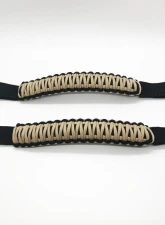 Bartact Black/Khaki Headrest Paracord Grab Handles Pair Jeep Gladiator | Wrangler | Toyota Tacoma | Ford Bronco                                     - TAOGHHPBK - Image 2