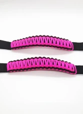 Bartact Black/Hot Pink Headrest Paracord Grab Handles Pair Jeep Gladiator | Wrangler | Toyota Tacoma | Ford Bronco                                     - TAOGHHPBP - Image 2