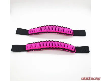 Bartact Black/Hot Pink Headrest Paracord Grab Handles Pair Jeep Gladiator | Wrangler | Toyota Tacoma | Ford Bronco - TAOGHHPBP