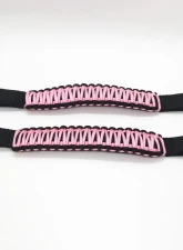 Bartact Black/Baby Pink Headrest Paracord Grab Handles Pair Jeep Gladiator | Wrangler | Toyota Tacoma | Ford Bronco                                     - TAOGHHPBQ - Image 2