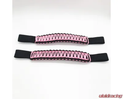 Bartact Black/Baby Pink Headrest Paracord Grab Handles Pair Jeep Gladiator | Wrangler | Toyota Tacoma | Ford Bronco - TAOGHHPBQ