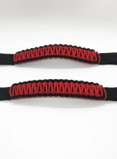 Bartact Black/Red Headrest Paracord Grab Handles Pair Jeep Gladiator | Wrangler | Toyota Tacoma | Ford Bronco                                     - TAOGHHPBR - Image 2