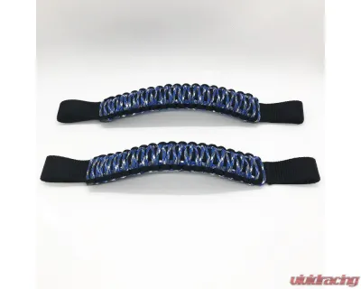 Bartact Black/Blue Camo Headrest Paracord Grab Handles Pair Jeep Gladiator | Wrangler | Toyota Tacoma | Ford Bronco - TAOGHHPBX
