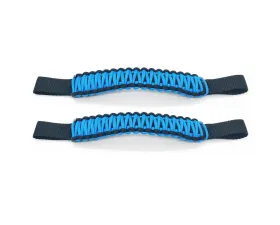 Bartact Black/Cosmos Blue Headrest Paracord Grab Handles Pair Jeep Gladiator | Wrangler | Toyota Tacoma | Ford Bronco