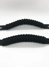 Bartact Black/Black Grab Handles Paracord Sound Bar Rear Side Pair Jeep Wrangler JK 2007-2018                                     - TAOGHRPBB - Image 2