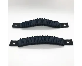 Bartact Black/Anvil Grab Handles Paracord Sound Bar Rear Side Pair Jeep Wrangler JK 2007-2018