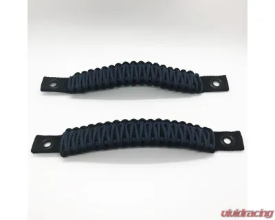 Bartact Black/Anvil Grab Handles Paracord Sound Bar Rear Side Pair Jeep Wrangler JK 2007-2018 - TAOGHRPBF