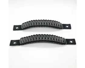 Bartact Black/Graphite Grab Handles Paracord Sound Bar Rear Side Pair Jeep Wrangler JK 2007-2018