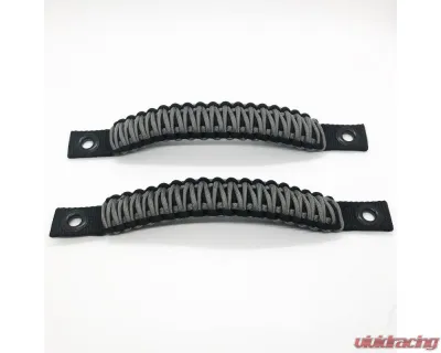 Bartact Black/Graphite Grab Handles Paracord Sound Bar Rear Side Pair Jeep Wrangler JK 2007-2018 - TAOGHRPBG