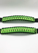 Bartact Black/Gecko Neon Green Grab Handles Paracord Sound Bar Rear Side Pair Jeep Wrangler JK 2007-2018                                     - TAOGHRPBL - Image 2