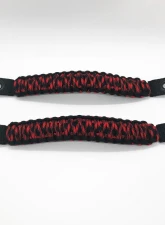 Bartact Black/Spider Bite Grab Handles Paracord Sound Bar Rear Side Pair Jeep Wrangler JK 2007-2018                                     - TAOGHRPBS - Image 2
