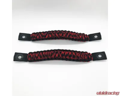 Bartact Black/Spider Bite Grab Handles Paracord Sound Bar Rear Side Pair Jeep Wrangler JK 2007-2018 - TAOGHRPBS