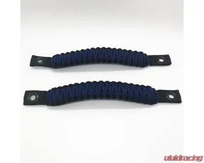 Bartact Black/Navy Blue Midnight Grab Handles Paracord Sound Bar Rear Side Pair Jeep Wrangler JK 2007-2018 - TAOGHRPBT