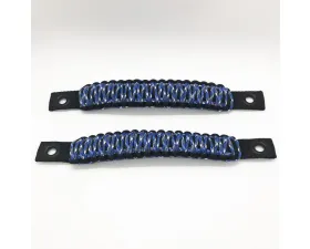 Bartact Black/Blue Camo Grab Handles Paracord Sound Bar Rear Side Pair Jeep Wrangler JK 2007-2018