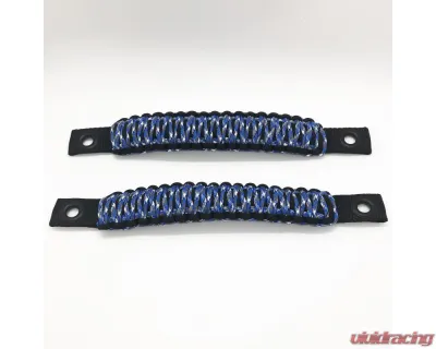 Bartact Black/Blue Camo Grab Handles Paracord Sound Bar Rear Side Pair Jeep Wrangler JK 2007-2018 - TAOGHRPBX