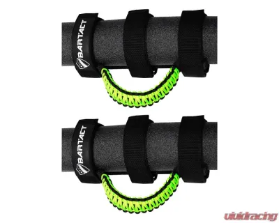 Bartact Black/Grecko Neon Green Paracord Grab Handles Universal Pair - TAOGHUPBL
