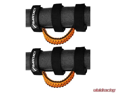 Bartact Black/Bright Orange Paracord Grab Handles Universal Pair - TAOGHUPBN