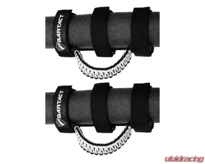 Bartact Black/White Paracord Grab Handles Universal Pair - TAOGHUPBW