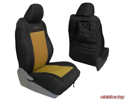 Bartact Black | Cayote Front Tactical Series Seat Covers Pair Toyota Tacoma 2005-2008 - TTAC0508FPBC