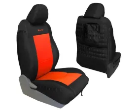 Bartact Black | Orange Front Tactical Series Seat Covers Pair Toyota Tacoma 2005-2008