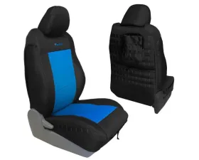 Bartact Black | Blue Front Tactical Series Seat Covers Pair Toyota Tacoma 2005-2008