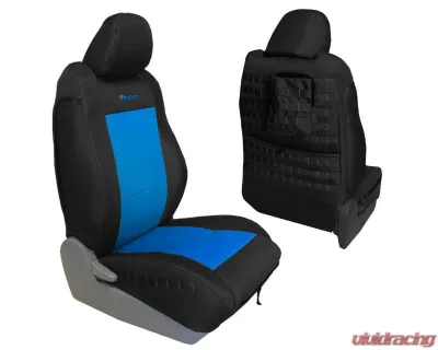 Bartact Black | Blue Front Tactical Series Seat Covers Pair Toyota Tacoma 2005-2008 - TTAC0508FPBU