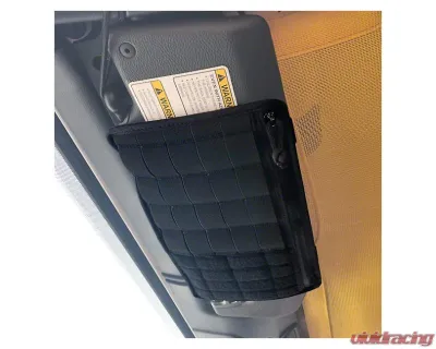 Bartact 1pc Black Universal Molle Visor Cover with Full Length Zippered Pocket - UMVC-B