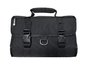 Bartact Black Universal Folding Toiletry Bag with 2 Full Length Pockets and 2 Bottom Pockets