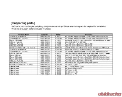 HKS GT75115-BB V Band A/R 1.01 - 14001-AK049
