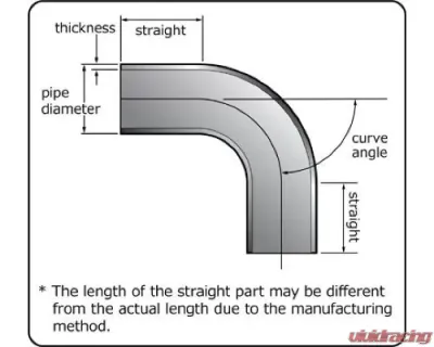 HKS 50mm 30DEG1.0D Aluminum Bend Pipe - 1807-RA084