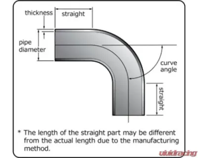 HKS 70mm 60DEG1.0D Aluminum Bend Pipe - 1807-RA094