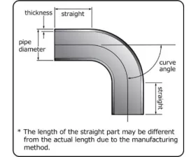 HKS 80mm 90DEG1.0D Aluminum Bend Pipe