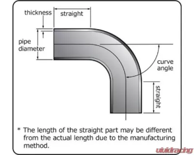 HKS 80mm 90DEG1.0D Aluminum Bend Pipe - 1807-RA098