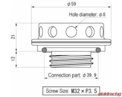 HKS Oil Filler Cap Red Honda Accord 1998-2002 - 24003-AN001