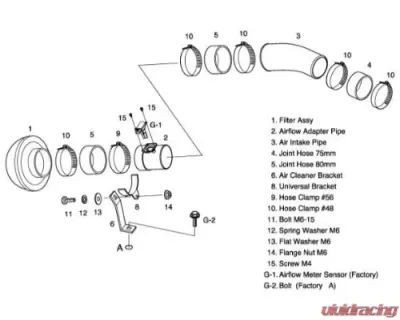 HKS RS GRF/GVF A-Line EJ257 Subaru Impreza | WRX | STI 5D 2008-2014 - 70020-AF106
