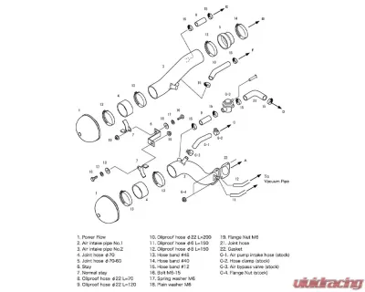 HKS Racing Suction Intake (FD3S 13B-REW) Mazda RX-7 1993-2002 - 70020-AZ101