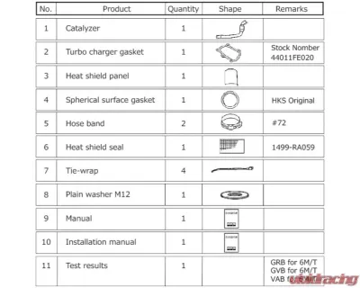 HKS Metal Catalyzer Subaru WRX STI 2014-2020 - 33005-AF014