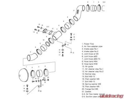 HKS Super Power Flow Intake Toyota Supra 1997-2002 - 70019-AT106