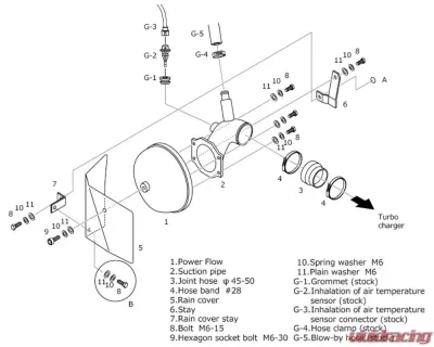 HKS Racing Suction Intake Daihatsu Copen 2002-2012 - 70020-AD101