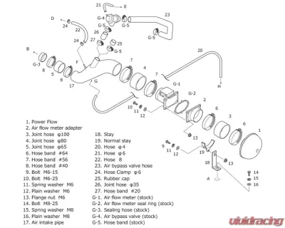 HKS Racing Suction Intake Mitsubishi Evolution 4-6 1996-2001 - 70020-AM101