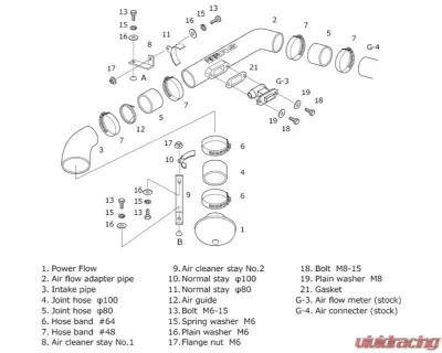 HKS Racing Suction Intake Toyota Aristo 1997-2005 - 70020-AT102