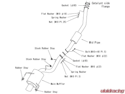 HKS Urban Matte Edition Super Turbo Muffler Nissan Skyline GT-R GF-BNR34 RB26DETT 1999-2002 - 31029-AN013