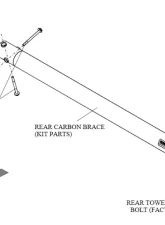 HKS Rear Carbon Brace FairLady Z 2009-2012                                     - 83001-AN003 - Image 2