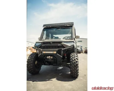 Prinsu Design Studio Blue Gloss Roof Rack w/ Cutout for 30" Light Bar Polaris Ranger Crew 4-Seat 2015-2021 - 700-002-000-028