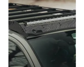 Prinsu Design Studio Wind Deflector Decal Black Topographical 3rd Gen Toyota Tundra 2022+