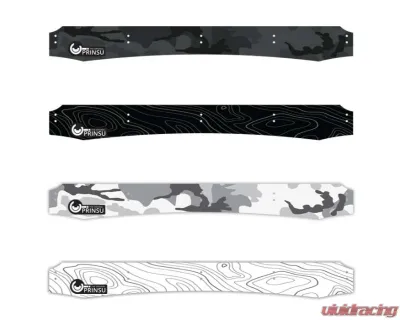 Prinsu Design Studio Wind Deflector Decal White Topographical 3rd Gen Toyota Tundra 2022+ - 600-000-028-058