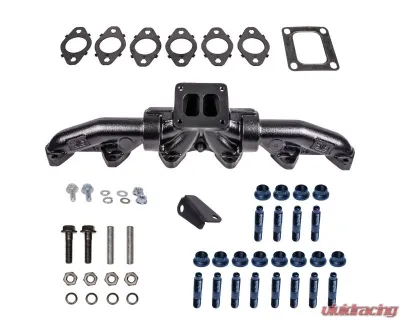 ATS Pulse Flow Exhaust Manifold Kit 3-Pc T4 w/ Gaskets Premium Hardware Dodge 5.9L Cummins 1998-2002 - 204-951-2218