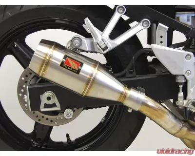 Competition Werkes Full Black GP Slip-On Exhaust Suzuki SV650 2003-2009 - WS1002-BV