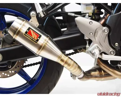 Competition Werkes Full Black GP Slip-On Exhaust Suzuki SV650 2017+ - WS651-BV