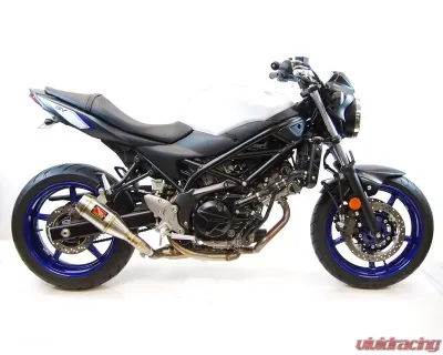 Competition Werkes Full Black GP Slip-On Exhaust Suzuki SV650 2017+ - WS651-BV